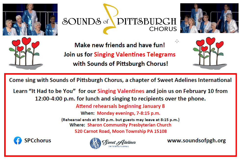 Invitation for guests to sing Valentine's Telegrams